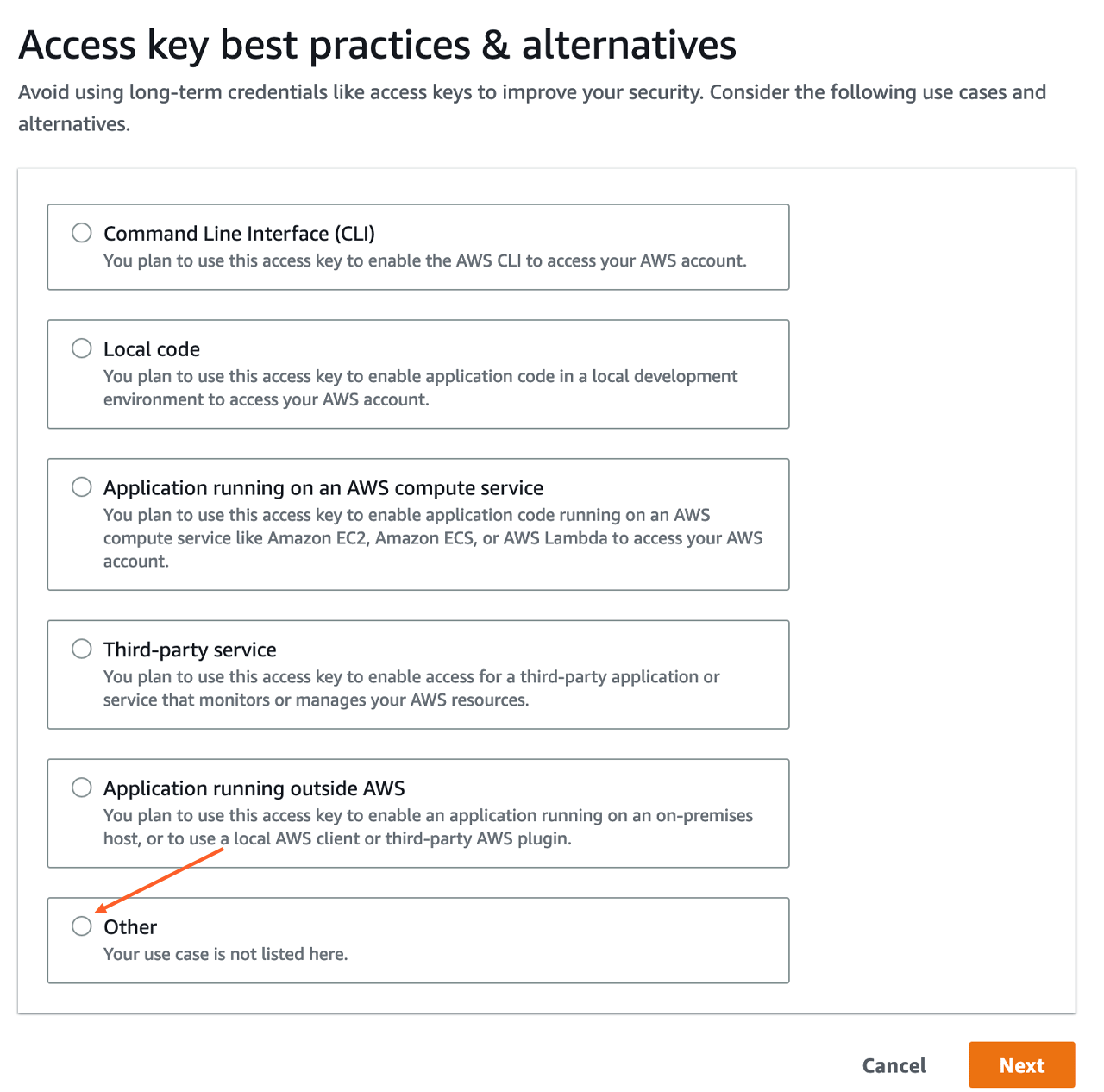 Access key best practice