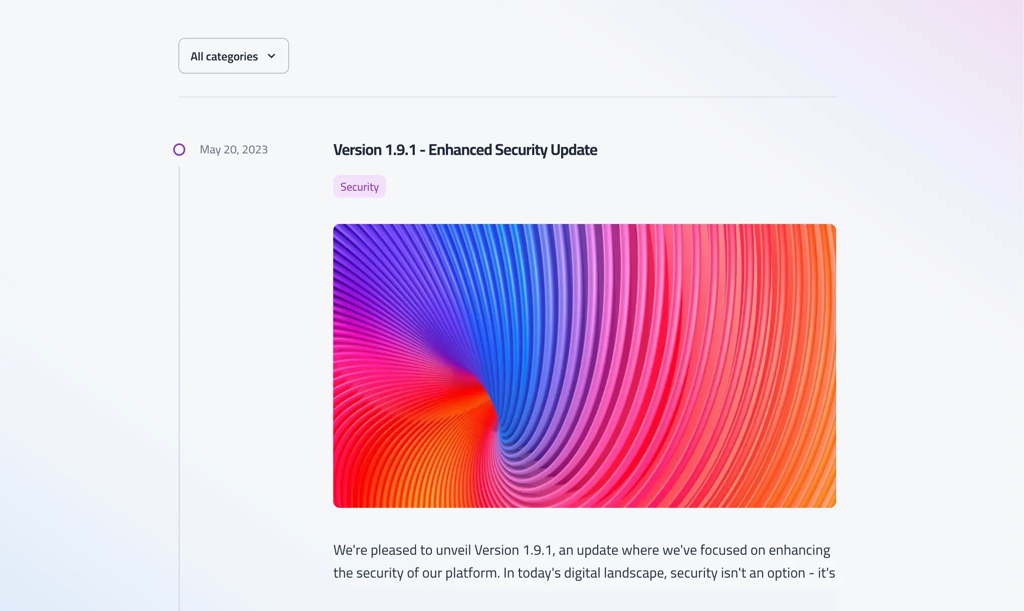 Changelog compact layout