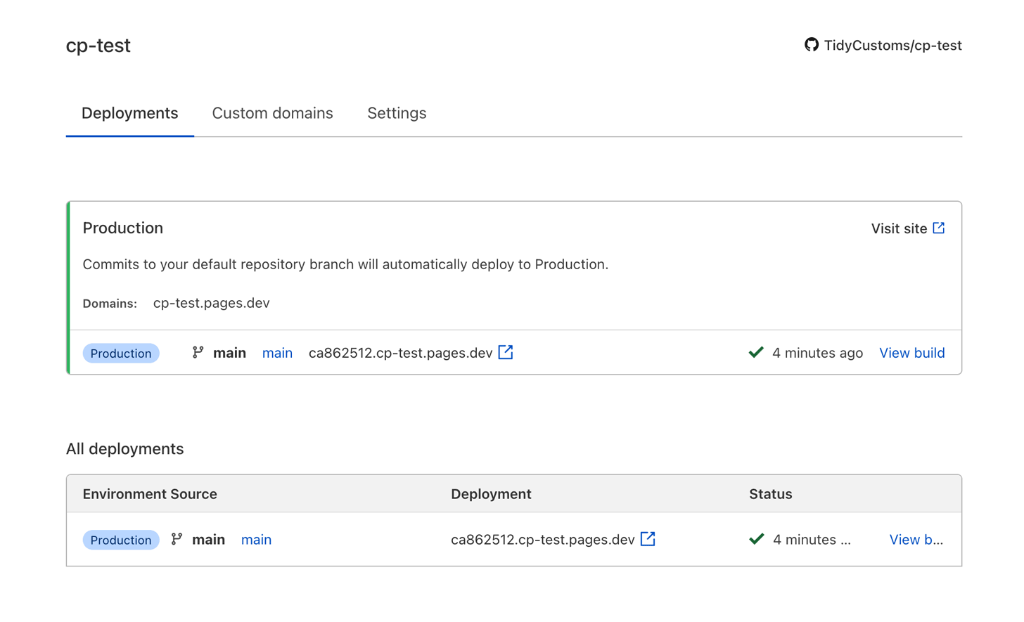Cloudflare Pages Status