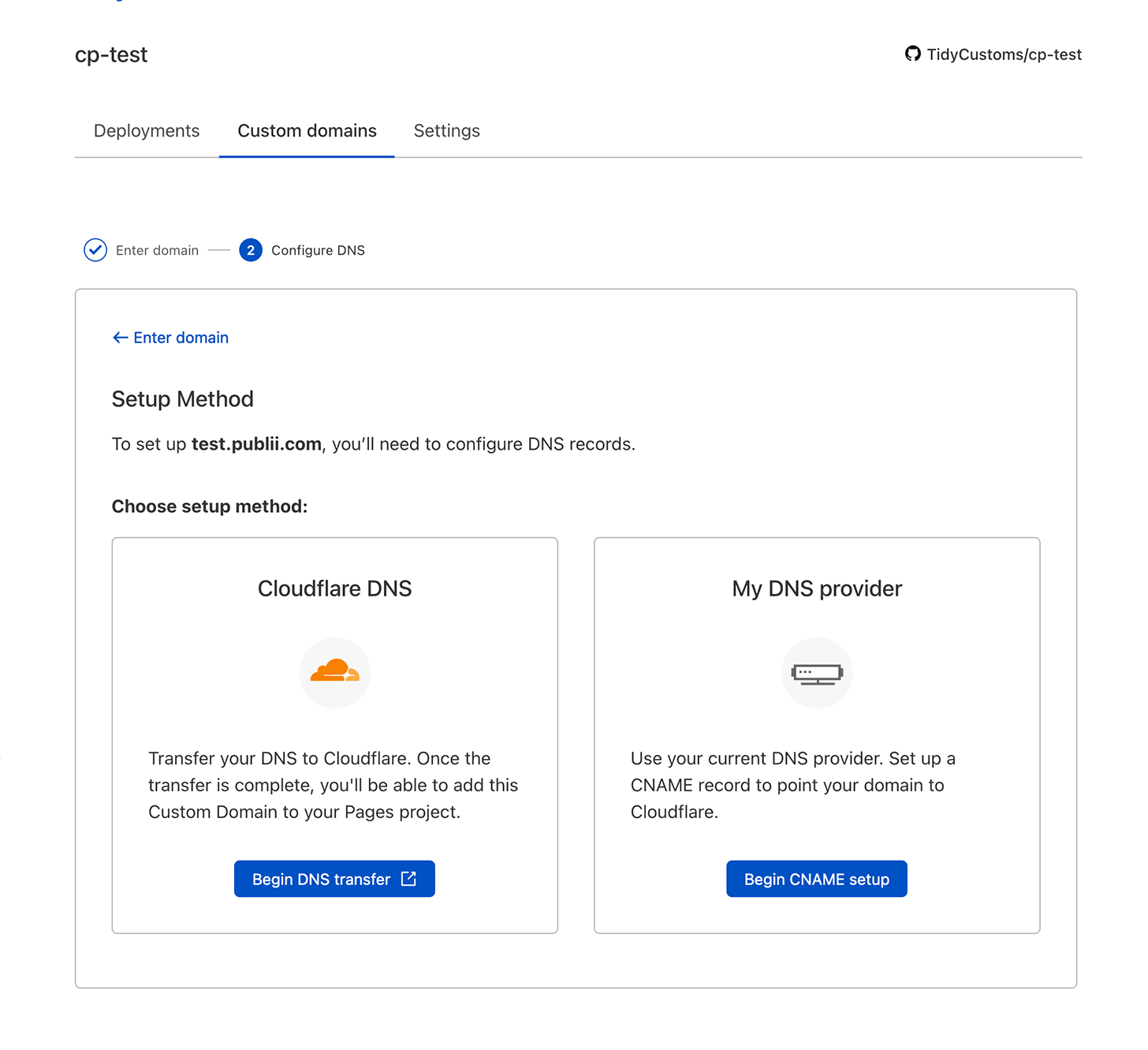 Cloudflare Setup Method