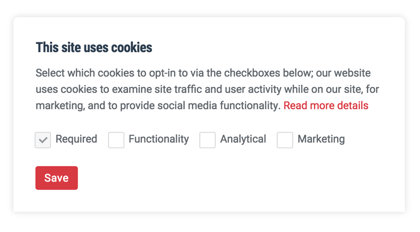 GDPR Cookie Consent Popup
