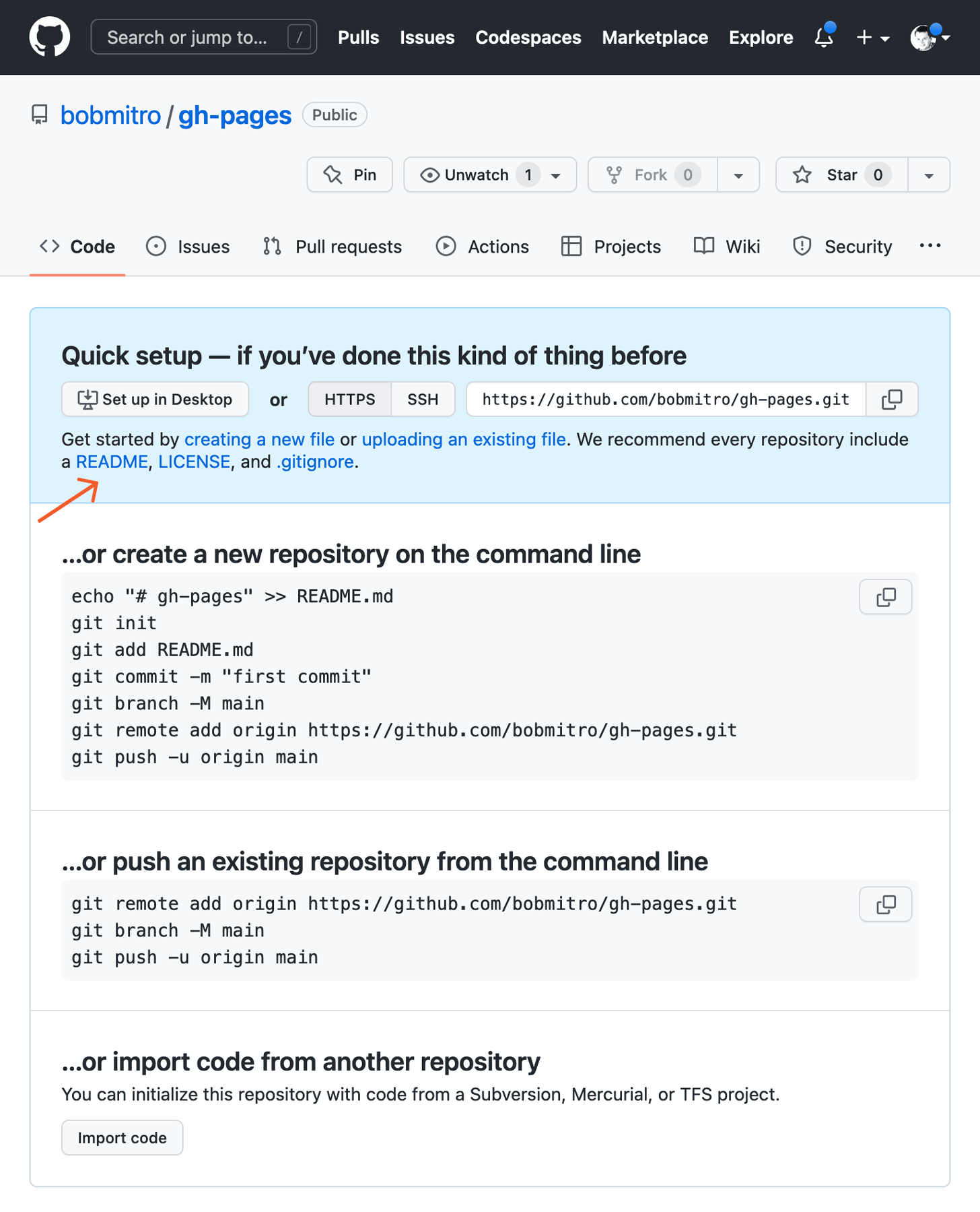 Github Pages Quick setup
