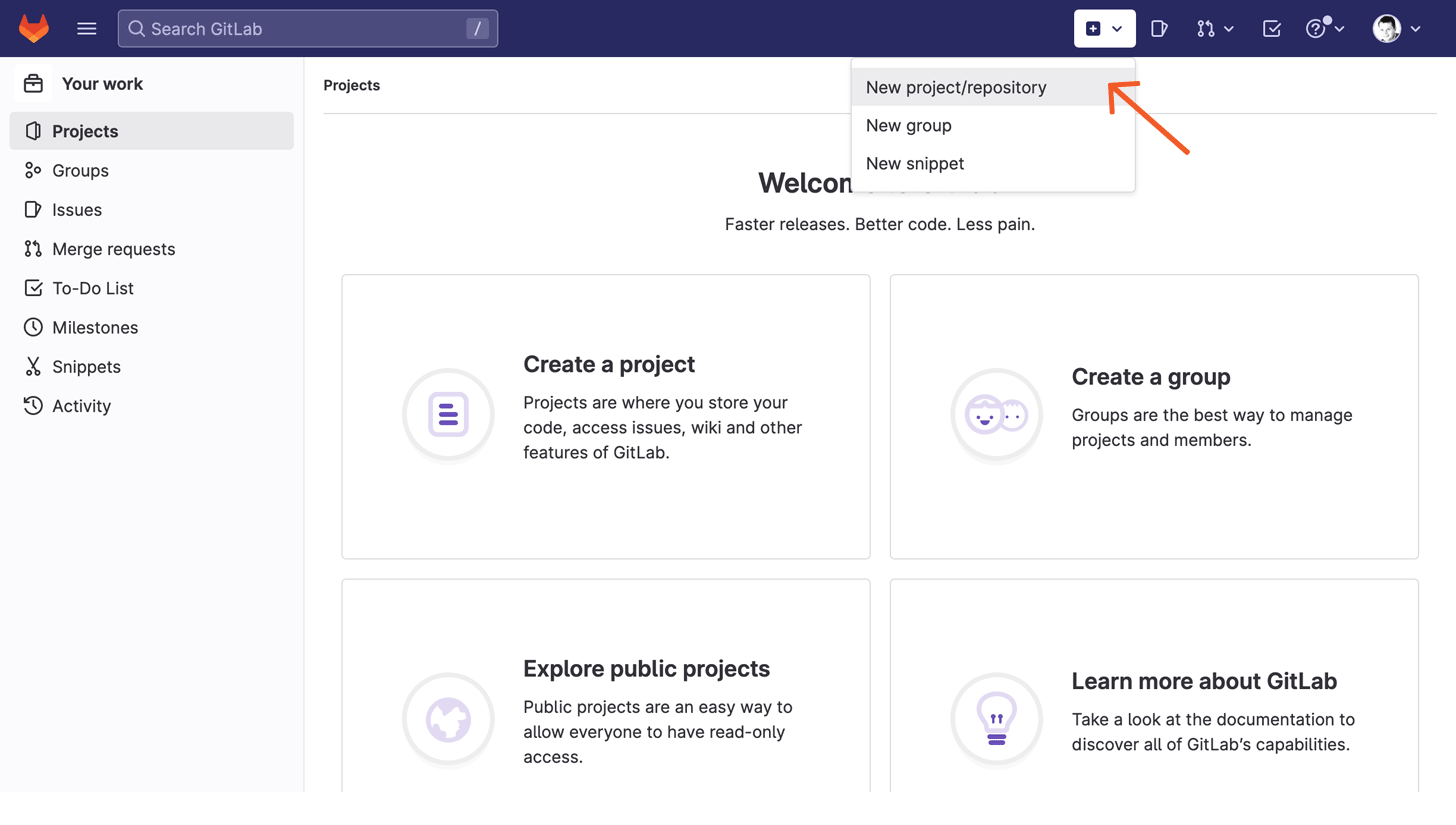 GitLab Add New Project
