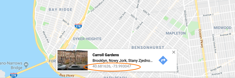 Getting latitude and longitude