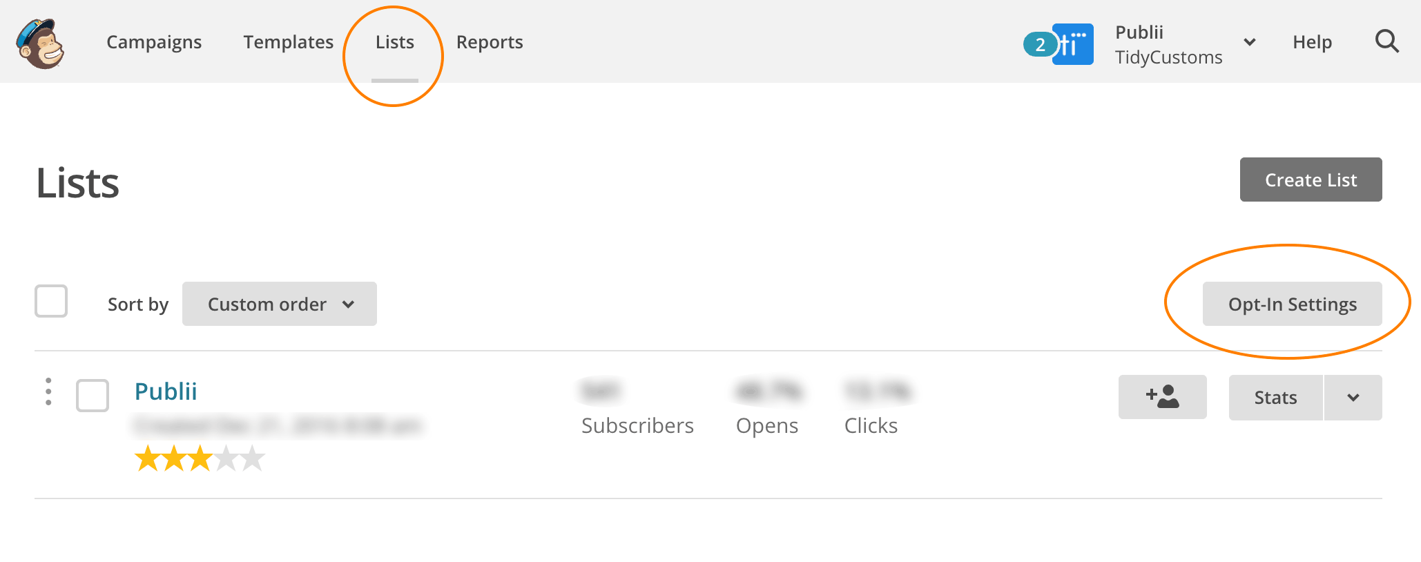 Newslletter GDPR opt-in settings
