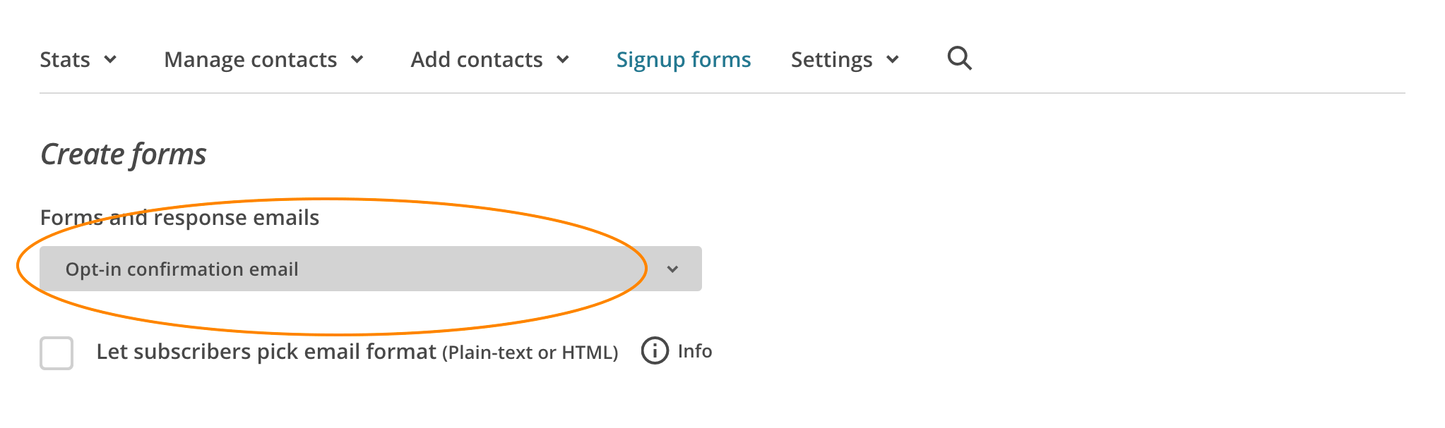 Opt-in confirmation email message