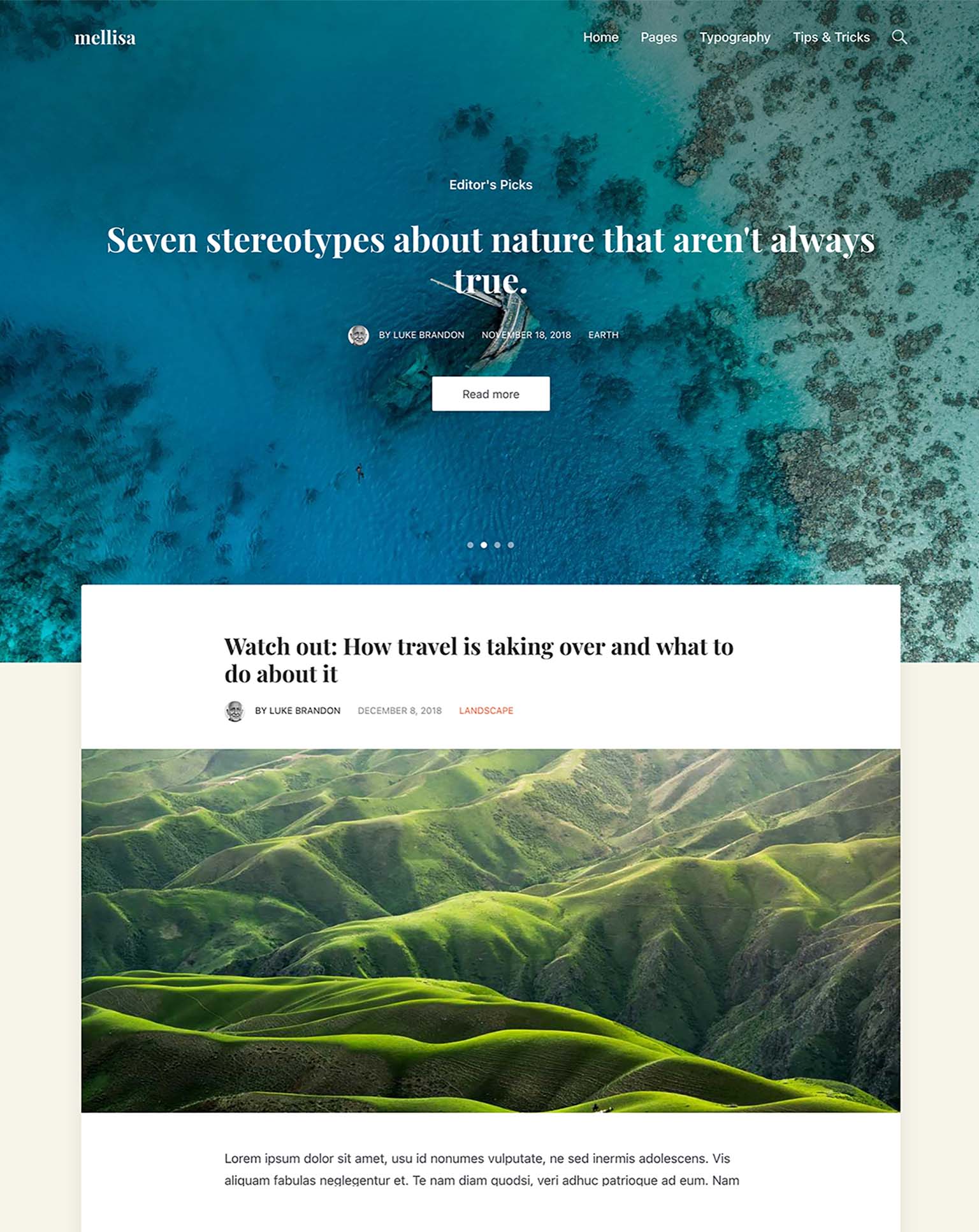 Mellisa Teavel Blog Publii Theme