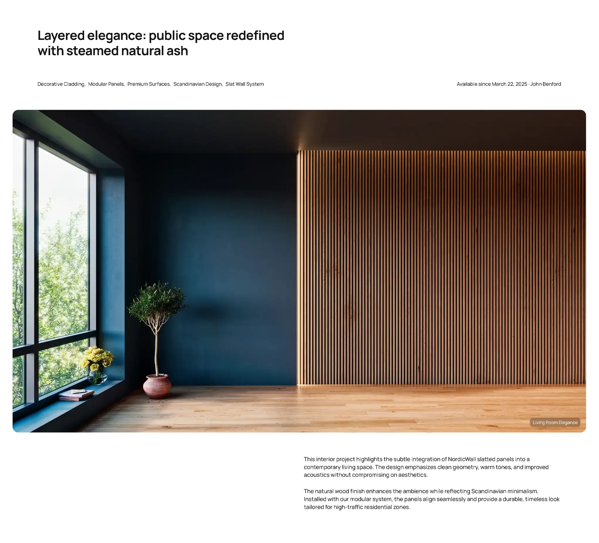 Project article layout