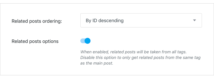 Realted posts option