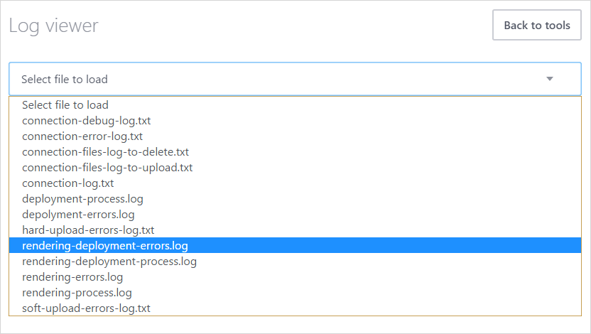 Rendering process logs