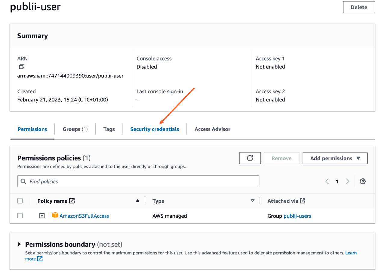 Security Credentials