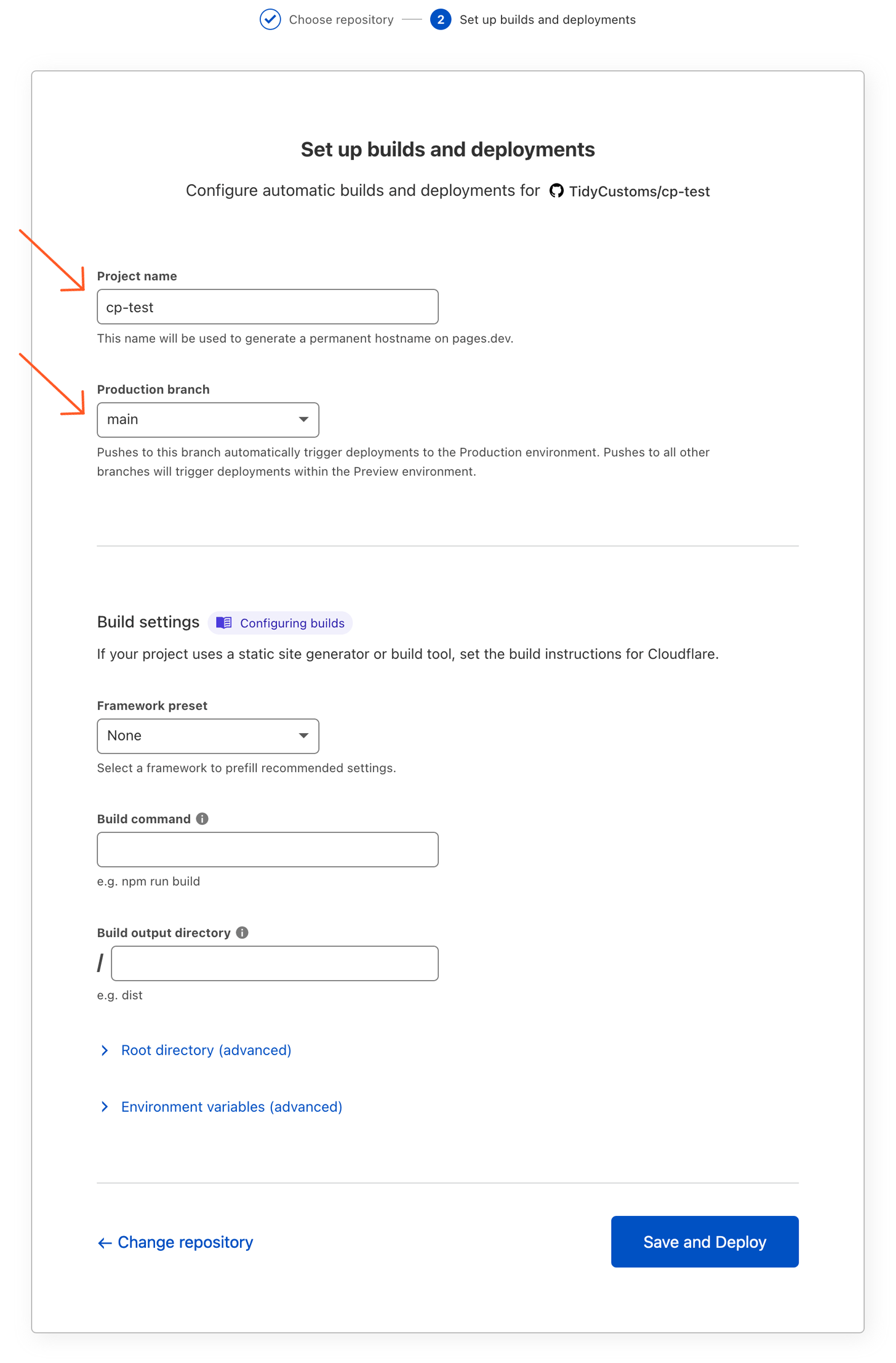 Set up builds and deployments with Cloudflare