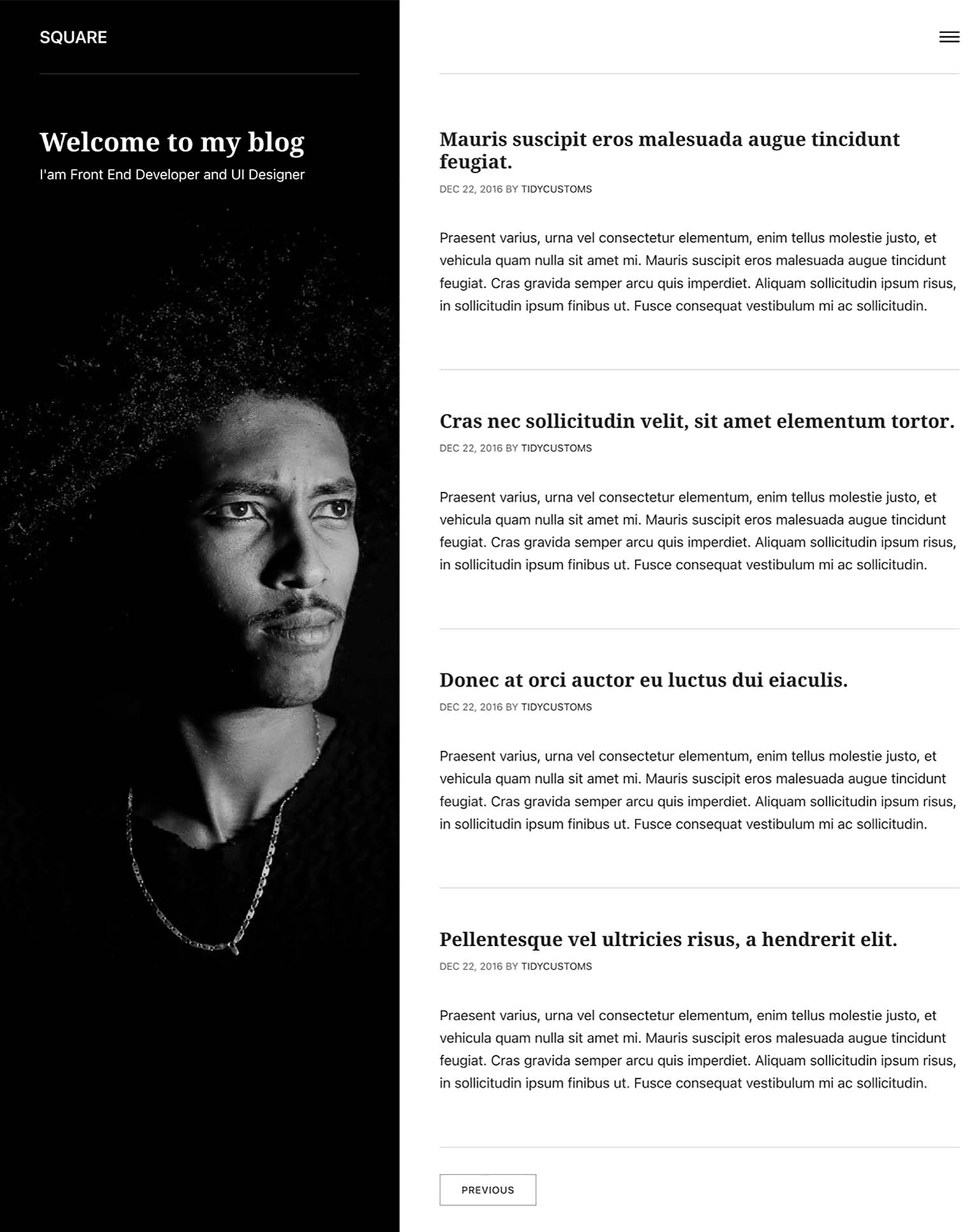 Square Free Publii Theme