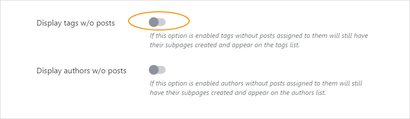 Render empty tag pages